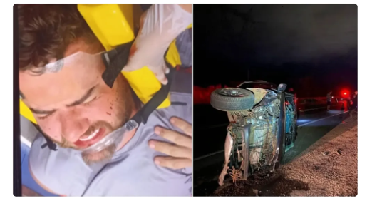 Imagem de compartilhamento para o artigo Cantor Zé Neto sofre grave acidente de carro ao voltar de rancho em São Paulo da MS Todo dia